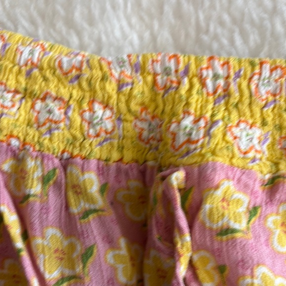 Relax by Exist Floral Pink and Green Women's Shorts - Picture 4 of 6